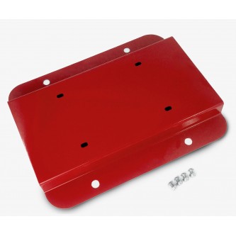 Fits Jeep JK 2007-2018, License Plate Relocation Kit, Red Baron.  Made in the USA.