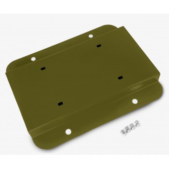 Fits Jeep JK 2007-2018, License Plate Relocation Kit, Locas Green.  Made in the USA.