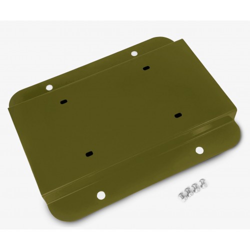 Fits Jeep JK 2007-2018, License Plate Relocation Kit, Locas Green.  Made in the USA.