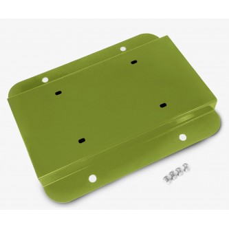 Fits Jeep JK 2007-2018, License Plate Relocation Kit, Gecko Green.  Made in the USA.