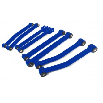 Jeep JK, 2007-2018, Full Control Arm Kit, 8 Control Arms, Fixed Length (2.5-4.0 inch Lift). Southwest Blue.  Made in the USA.