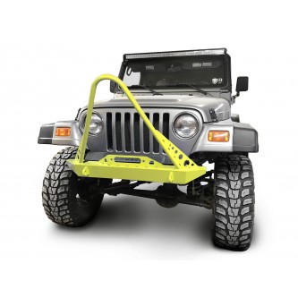 Fits Jeep Wrangler TJ 1997-2006.  Front Bumper with Stinger. Lemon Peel.  Made in the USA