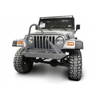 Fits Jeep Wrangler TJ 1997-2006.  Front Bumper with Stinger. Gray Hammertone.  Made in the USA