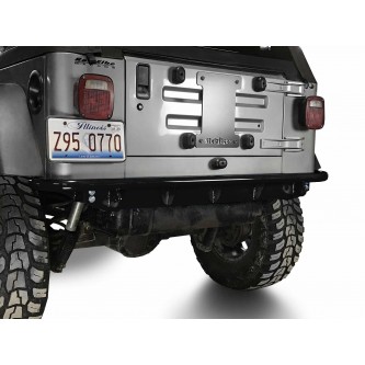 Fits Jeep Wrangler TJ 1997-2006.  Rear Bumper.  Black.  Made in the USA.