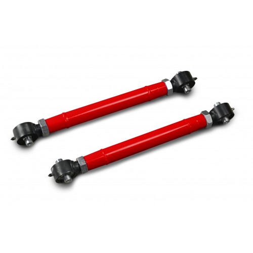 Fits Jeep JK, Rear Lower Control Arm, Pair, Double Adjustable (0-5 inch Lift). Red Baron.  Made in the USA.