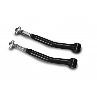 Fits Jeep JL, Rear Upper Control Arm, Pair, Double Adjustable (0-5 inch Lift). Black.  Made in the USA.