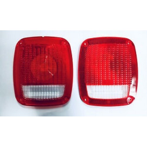 Tail Light Lens Pair fits Jeep CJ 1976-1986 Wrangler YJ TJ 1987-2006