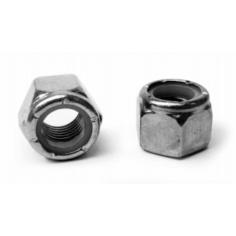 Nut, Lock, 3/8-24 RH, Grade 5, ZCHF, Fasteners, Nuts, 3/8-24 RH, Lock Grade 5 Zinc Clear Hex Free (ROHS) 