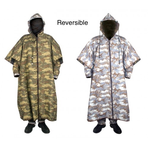 Reversible Hooded Poncho Set includes Leg and Arm Gaiters w/stuff sack (Tuitak Arid/Snow Camo)