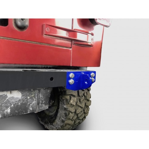 Fits Jeep Wrangler TJ 1997-2006.  Rear D-Ring Mount Bumperette.  Southwest Blue.  Made in the USA.