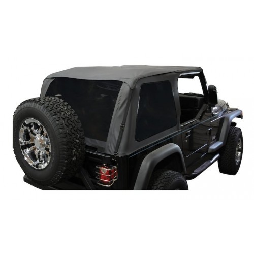 Bowless Soft Top Black Diamond Jeep Wrangler YJ 1992-1995 BRT10135T