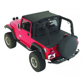 CA10115 Crown Rough Trail Black Denim Cover All Kit (Beach Top,Wind Breaker, Tonneau Cover)- Jeep Wr