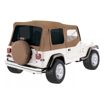 CT20037T Crown Rough Trail Spice Denim Complete Soft Top With Tinted Windows- Jeep Wrangler YJ 1987-