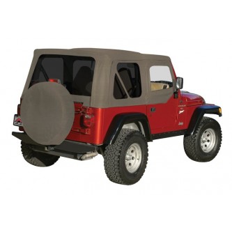CT20236T Crown Rough Trail Khaki Diamond Complete Soft Top With Tinted Windows- Jeep Wrangler TJ 199