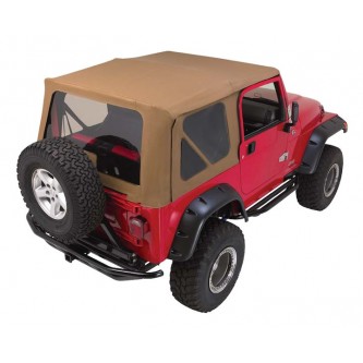 CT20337 Crown Rough Trail Spice Denim Complete Soft Top- Jeep Wrangler TJ 1997-2006 With Full Steel 