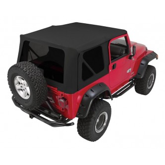 CT20435T Crown Rough Trail Black Diamond Complete Soft Top With Tinted Windows- Jeep Wrangler TJ 199