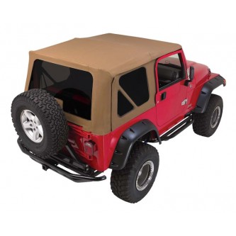 CT20437T Crown Rough Trail Spice Denim Complete Soft Top With Tinted Windows- Jeep Wrangler TJ 1997-