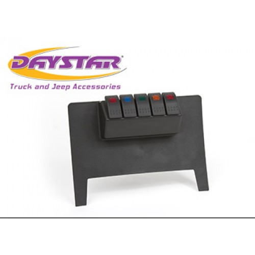 Daystar Jeep Accessories Lower switch panel with (4) Rocker Switches, 11-18 Jeep JK Lower switch panel with (4) Rocker switches; Black