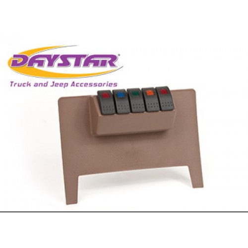 Daystar Jeep Accessories Lower switch panel with (4) Rocker switches, 11-18 Jeep JK Lower switch panel with (4) Rocker switches; Tan