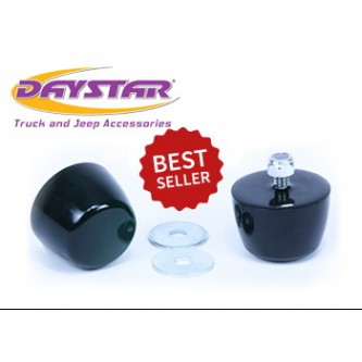 Daystar Jeep Accessories Hood Bumpers; Jeep Wrangler; TJ; Black, 97-06 Jeep TJ Hood Bumpers; Polyurethane; Black; Pair