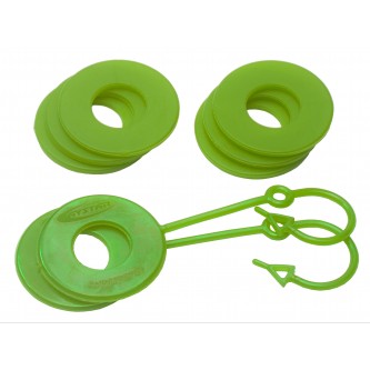 Daystar Winch & Recovery Accessories D Ring Locking Isolator With Washer Kit (8 Washers & 2 Locking Isolator) Fluorescent Green, D Ring Locking Isolator With Washer Kit (8 Washers & 2 Locking Isolator) Fluorescent Green