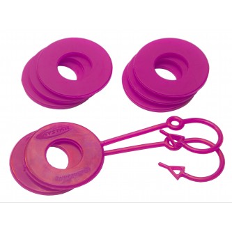 Daystar Winch & Recovery Accessories D Ring Locking Isolator With Washer Kit (8 Washers & 2 Locking Isolator) Fluorescent Pink, D Ring Locking Isolator With Washer Kit (8 Washers & 2 Locking Isolator) Fluorescent Pink