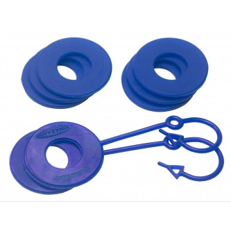 Daystar Winch & Recovery Accessories D Ring Locking Isolator With Washer Kit (8 Washers & 2 Locking Isolator) Blue, D Ring Locking Isolator With Washer Kit (8 Washers & 2 Locking Isolator) Blue
