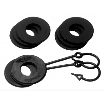 Daystar Winch & Recovery Accessories D Ring Isolator Washer Locker Kit (6 Washers & 2 Locker Washers) Black, D Ring Isolator Washer Locker Kit (2 Locking Washers and 6 Non-Locking Washers) Black