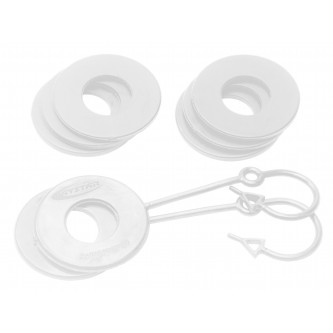 Daystar Winch & Recovery Accessories D Ring Isolator Washer Locker Kit (2 Locking Washers and 6 Non-Locking Washers) White, D Ring Isolator Washer Locker Kit (2 Locking Washers and 6 Non-Locking Washers) White