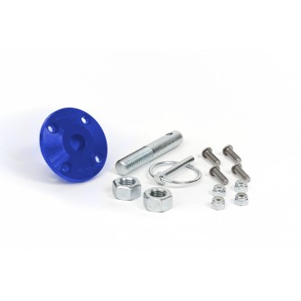 Daystar Truck Accessories Hood Pin Kit; Blue; Single; Includes Polyurethane Isolator; Pin; Spring Clip; and Related Hardware, Hood Pin Kit; Blue