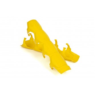 Daystar Shock Boots Universal Shock and Steering Stabilizer Armor; Pair; Yellow; Includes Mounting Rings, Shock Armor; Yellow