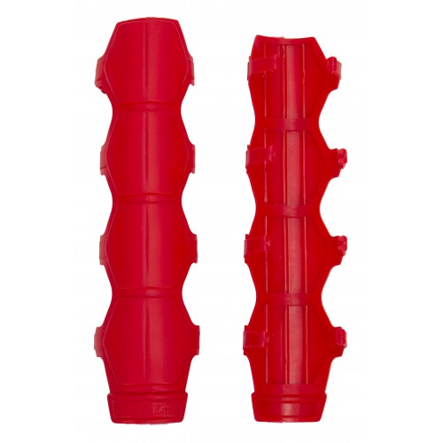 Daystar Shock Boots Universal Shock and Steering Stabilizer Armor; Red; Includes Mounting Rings  (Set of 4), Shock Armor; Red (Set of 4) 