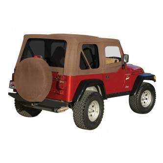 RT10337T Crown Rough Trail OE Style Spice Replacement Soft Top With Tinted Windows- Jeep Wrangler TJ