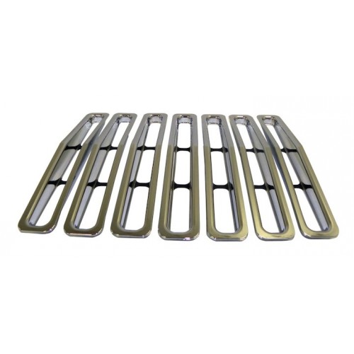 Chrome Grille Inserts Jeep Wrangler YJ 1987-1995 Rough Trail RT26030