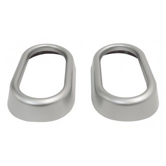 Door Handle Accents Brushed Silver for Jeep Wrangler JK 07-2010 Rough Trail