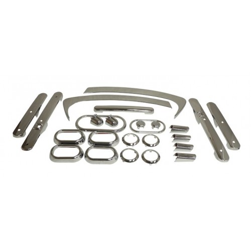 Complete Interior Trim Kit 4 Dr Chrome for Jeep Wrangler JK  2007-2010 RT27030