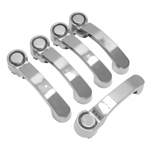 Door & Tailgate Handle Kit Stainless 5pc Jeep Wrangler Liberty Dodge 07-16 RT34006