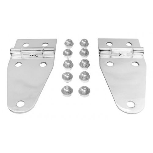 Stainless Hood Hinges for Jeep CJ Wrangler YJ 1976-1995 Crown RT34012 