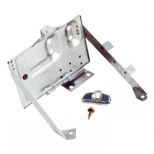 Battery Tray Kit Stainless Jeep CJs 1976-1986 Rough Trail RT34020