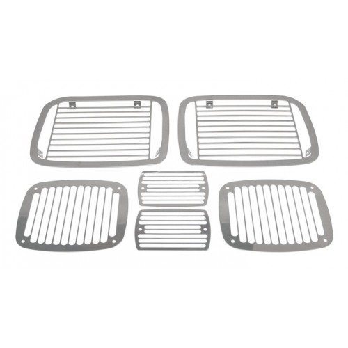 Stone Guard Set Stainless Billet Style Jeep Wrangler YJ 87-95 RT34048