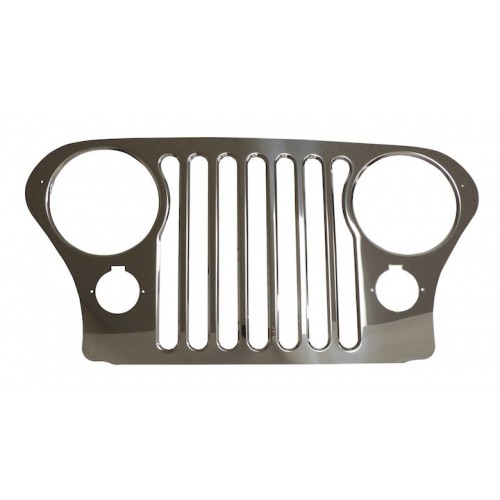 Grille Overlay Stainless for Jeep CJ5 CJ7 CJ8 1972-1986  Rough Trail RT34086