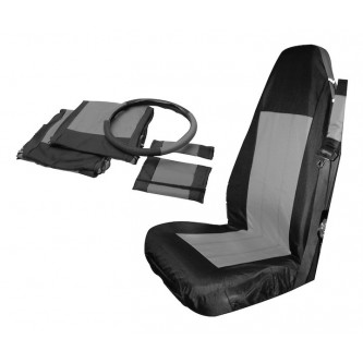 Front Seat Cover Set Black/Gray Jeep Wrangler TJ 2003-2006 Rough Trail  SCP20021