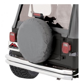 Tire Cover Gray 30-32 Inch Tires Jeep CJ Wrangler Rough Trail TC303209