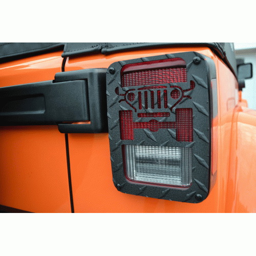 Jeep Tweaks Black Tail Light Guards Jeep Wrangler JK 2007-2014